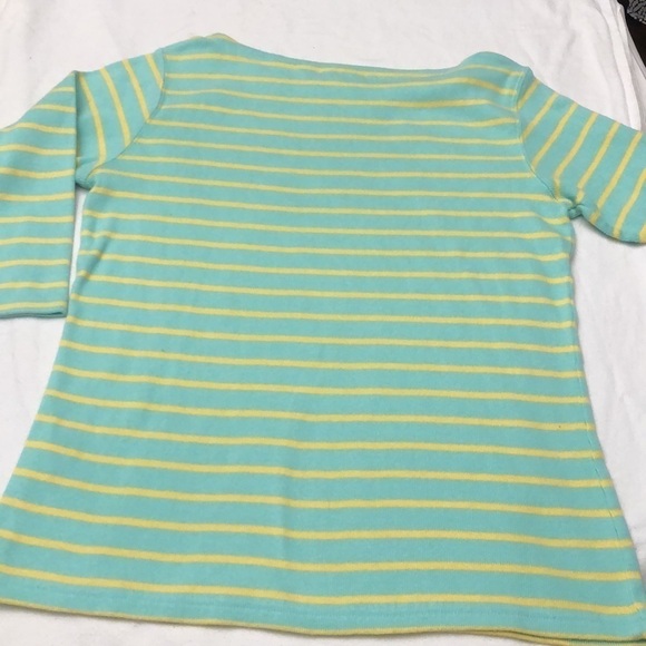 L.L. Bean Cotton Knit Stripped Sweater Size Med - Picture 5 of 6